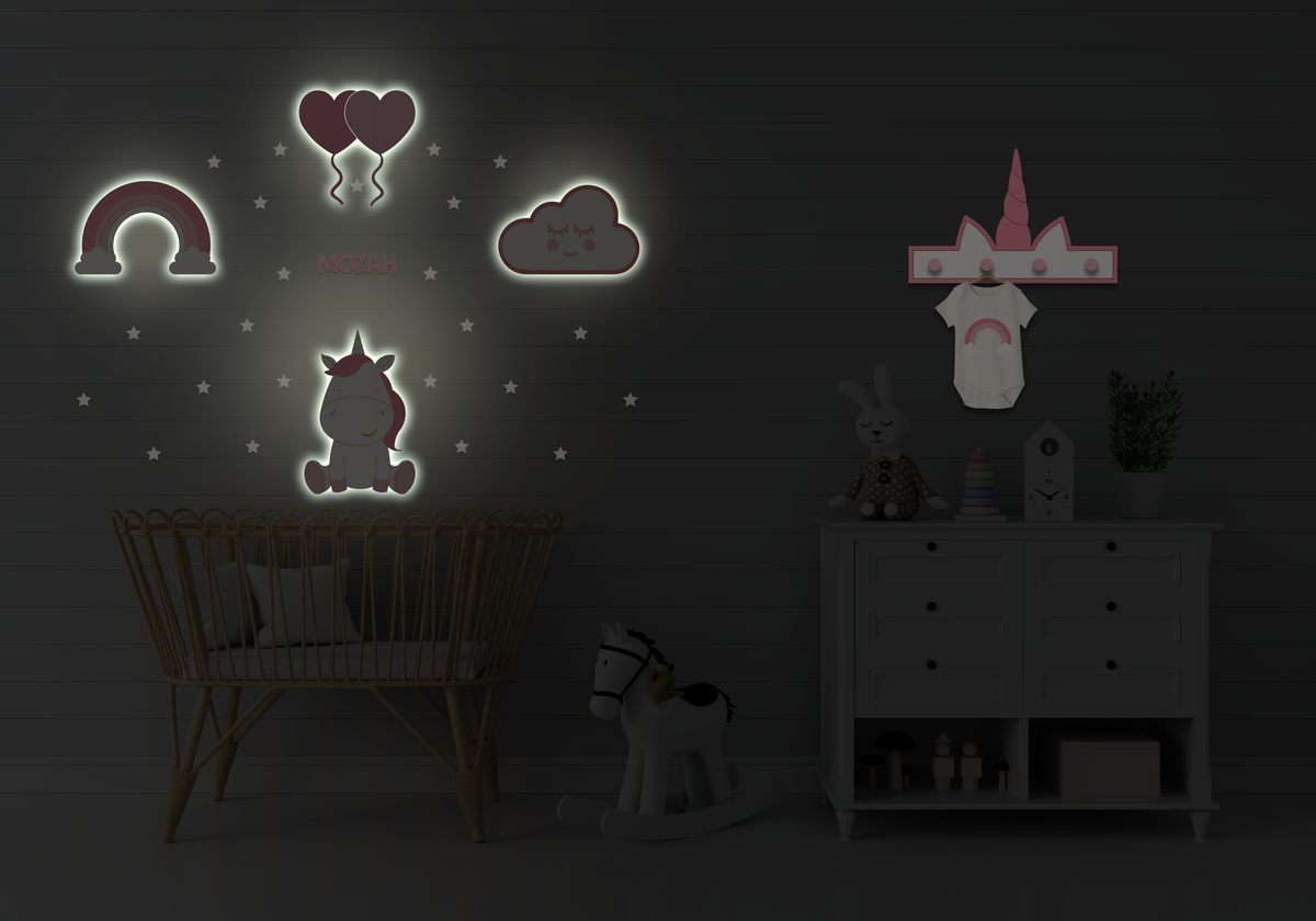 Unicorn realm set of 4 lights