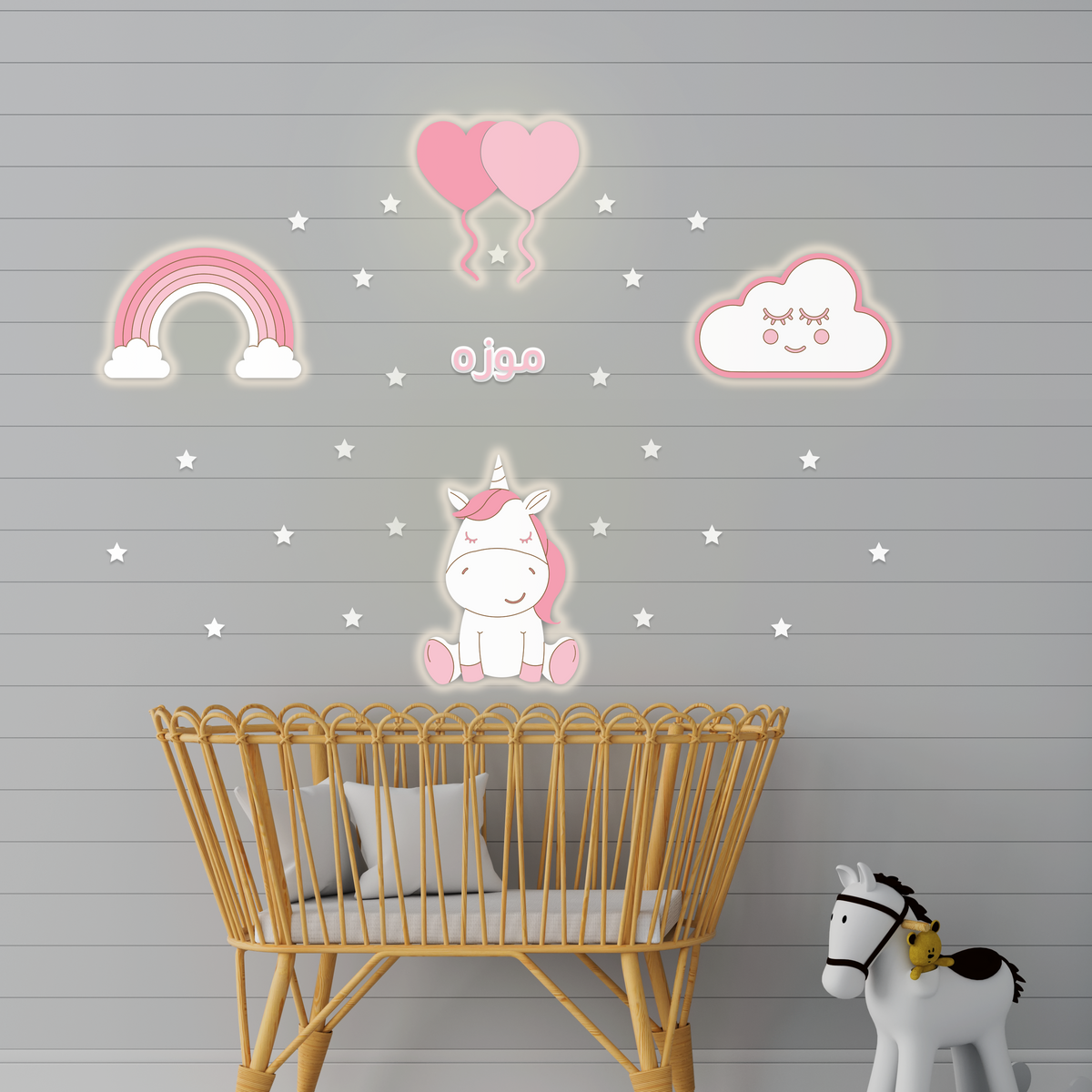 Unicorn realm set of 4 lights