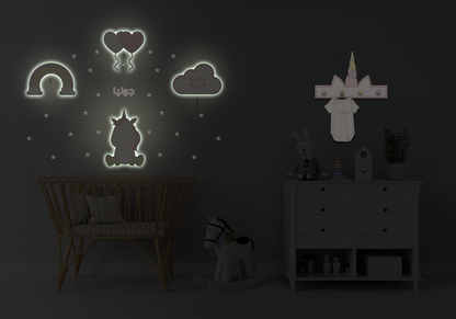 Unicorn realm set of 4 lights