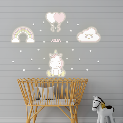 Unicorn realm set of 4 lights