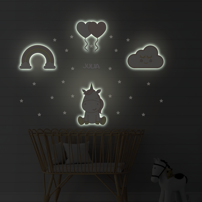 Unicorn realm set of 4 lights